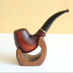 Pipa de Tabaco de Madera Tallada a Mano, Pipa de Tabaco Rústica de Madera Natural, Regalo para Fumadores de Tabaco por Tradebyd - Product Image 3