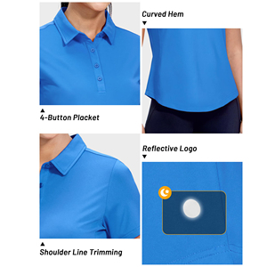 Camiseta polo clásica de manga corta para mujer, diseño personalizado, nueva moda, para equitación, golf, polo y tenis, con protección solar. - Product Image 4