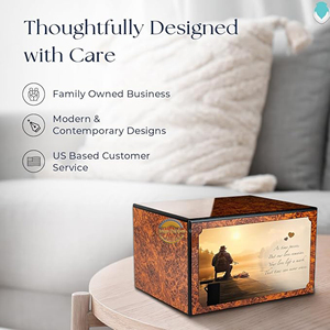 Solid Rosewood Cremation Urn <b>for</b> Human Remains Handcrafted Wooden Ashes Container <b>for</b> <b>Memorial</b> Use Premium Wooden Urn - Product Image 3