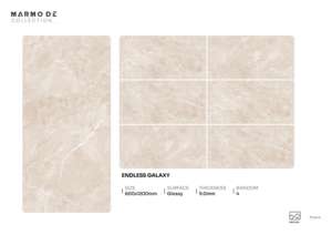 Carreaux de porcelaine modernes brillants de haute qualité, taille 600x1200, grands carreaux pour sols et murs, pour projets commerciaux - Product Image 3