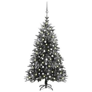 94.5 \ "albero di natale artificiale con luci LED palla floccato neve PVC & PE materiale - Product Image 1