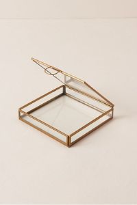 Luxury Metal And Glass Jewelry <b>Box</b> Designed For Storing Rings Bracelets <b>Earrings</b> Necklaces And Small Accessories - Product Image 1