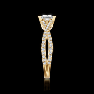 Bague de fiançailles pour femme Aurum Diam, diamant brillant cultivé en laboratoire, couleur E, certifié EGL, plaqué argent 925, luxe AURG-144 - Product Image 6