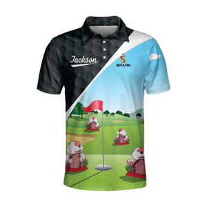 100% Polos de poliéster Transferencia de calor DTF Pantalla de logotipo bordado Camisetas de polo hechas a medida Polo personalizado - Product Image 5