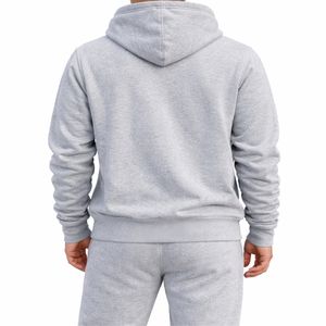 Conjunto de chándal con capucha y pantalones deportivos para hombre, ropa deportiva informal, chándal con bolsillo canguro y costuras duraderas - Product Image 3