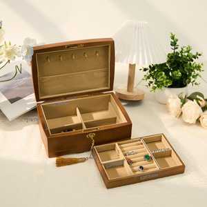 <b>Cheap</b> Rustic Wooden Treasure <b>Box</b> for Precious Items, Jewelry, Small <b>Gifts</b> and Memories with Artistic Handmade Details - Product Image 4