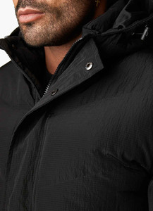 Premium Customization <b>Waterproof</b> Solid Zip Puffer <b>Jacket</b> Warm Quilted High Street Washed Unisex Stand Collar Hooded <b>Jackets</b> - Product Image 4