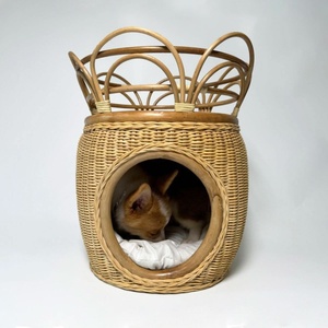 Casas para mascotas de ratán natural a precios competitivos, cama para perros de interior, camas ecológicas para gatos. - Product Image 2