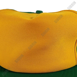 SIBRIN Custom 5 Panel Trucker Cap Yellow Green Mesh <b>Flat</b> Brim <b>Hat</b> Motorsport Skateboarding Outdoor Streetwear Casual Sports - Product Image 6