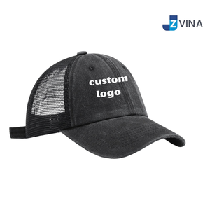 Casquette de baseball unisexe réglable avec logo personnalisé, couleur unie, respirante, style délavé, décontractée, printemps-été - Product Image 4