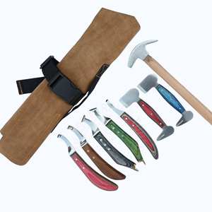 Kit de herramientas de herrador con estuche con ruedas, cuchillo para abscesos, pulidor de doble cara, clavillero, juego de puntas de latón estilo D, martillo de accionamiento - Product Image 1