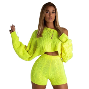Conjunto de 2 Piezas para Mujer, Blanco, Tejido Transpirable, Cuello Redondo, Manga Larga, Corte Holgado, Casual, Primavera/Verano, Color Sólido, Poliéster - Product Image 3