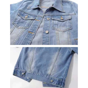 Veste en jean pour homme sur mesure - Imperméable, coupe-vent, respirante, style streetwear décontracté d'hiver, polyester/coton de haute qualité - Product Image 4