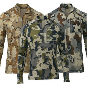 Men's Camouflage Hunting Baselayer <b>Thermal</b> Shirt Breathable Moisture Wicking 1/4 Zip Performance Outdoor Gear <b>Tops</b> - Product Image 1