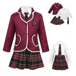 Uniformes Escolares para Niños y Niñas, Conjunto de Chaqueta, Camisa, Pantalón y Corbata con Logotipo Personalizado y Color Personalizado - Product Image 6