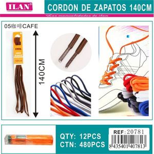 Laccio per scarpe ILAN 140 cm colore caffè per sneaker - Product Image 3