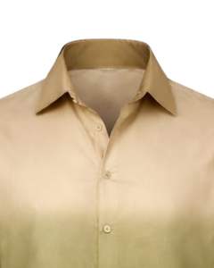 Camisa Formal para Hombre Color Caqui Oliva Degradado, Algodón Premium, Manga Larga, Cierre de Botones, Estilo Casual Elegante, Fabricante OEM Personalizado, Suministro al por Mayor - Product Image 5