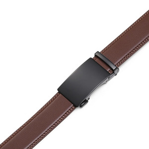 Men's Casual <b>Cow</b> Hide Wide Breathable Work Business <b>Dress</b> Belt Classic 3D Alloy Buckle Solid Pattern - Product Image 4