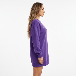 <b>Women's</b> Long Sleeve <b>Sweatshirt</b> <b>Dress</b> Custom Print Oversized Cotton Fleece Urban Streetwear Wholesale Manufacturer - Product Image 5