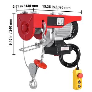 1320 Lbs 328 ft Wireless Electric <b>Hoist</b> Crane Winch 14 ft Wired Remote 12V DC Motor 2000lb Load Capacity 24V Strap for Auto - Product Image 5