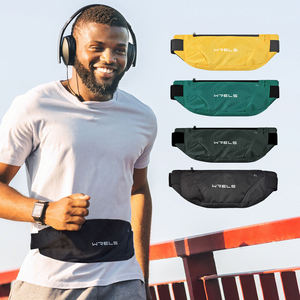 The PLAYER'S POINT <b>Black</b> 600D Polyester Durable Unisex Waist <b>Bag</b> 16x32x10cm Multi-Pocket with Adjustable <b>Strap</b> for Daily Use - Product Image 5