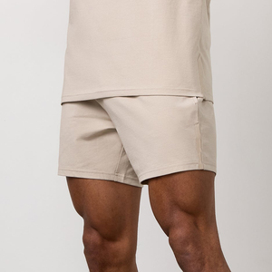 Sports and Fitness Running Shorts Plain Colored Pockets Men's Casual Summer Shorts <b>Elastic</b> Waistband Drawstring - Product Image 1