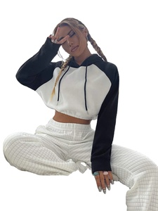 Sudaderas personalizadas para niñas, sudaderas con capucha de gran tamaño con hombros caídos, sudaderas con capucha baratas de Otoño de Color sólido para mujeres - Product Image 3