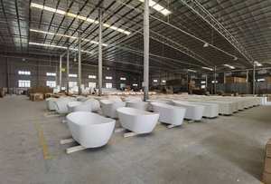 Bañera Independiente de Piedra Artificial de Lujo, Estilo Tradicional, Ecológica, Duradera, con 40 Jets de Aire, para Apartamentos, Interior, Personalizable - Product Image 6