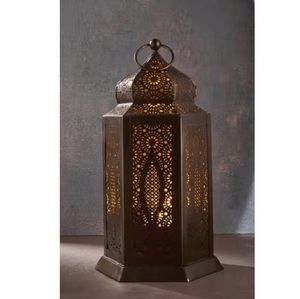 Lanterne à bougie décorative en métal, style traditionnel, pour événements et fêtes de Noël, produit très vendu - Product Image 3