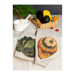Juego de Tres Piezas Beige con Estampado de Hongos Otoñales, Paños de Cocina de Algodón Rectangulares, Ecológicos, Lavables a Máquina, Venta al Por Mayor, Dropshipping - Product Image 6
