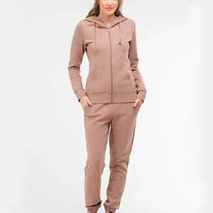Ensemble de survêtement sportif élégant pour femmes, hiver, uni, manches longues, à capuche, deux pièces, pantalon assorti confortable, vêtements de sport quotidiens - Product Image 6