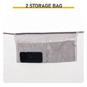 Tente de camping familiale luxueuse pour 6 personnes, double couche, imperméable et coupe-vent, avec 1 porte en maille et 5 grandes fenêtres en maille, installation facile - Product Image 6