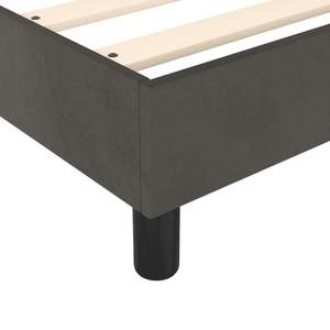 Base de Cama Tapizada en Terciopelo Gris Oscuro 100% Poliéster con Madera Contrachapada y Madera de Ingeniería, Duradera y Elegante - Product Image 6