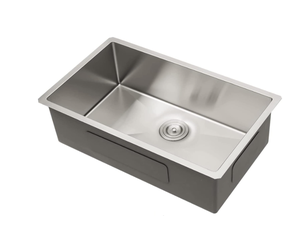 Fregadero elegante hecho a mano de acero inoxidable 304 de un solo tazón, gran espacio de lavado con estación de trabajo personalizable para un uso fácil - Product Image 1