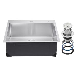 Lavello da Cucina da 25 Pollici in Acciaio Inossidabile 304, Workstation con Montaggio Superiore, Vasca Singola a Incasso Stile Farmhouse, Accessori Inclusi - Product Image 2