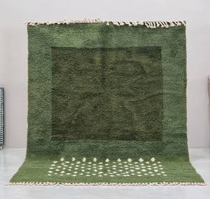 Grand tapis de sol de salon, petit tapis de sol Vintage marocain Beni Ourain tissé à la main en laine d'accent vente - Product Image 6