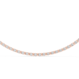 UNIQUE Women's 18KT Yellow Gold Rhodium Plated Certified Tennis Necklace Lab Grown Cut Diamonds for Parties Daily Office - Product Image 6