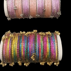 Premium Crystal Rhinestone Imitation Pearl <b>Bangles</b> <b>Set</b> High Polished Finish Elegant Ethnic Bridal Wedding Jewelry Fancy Designer - Product Image 2