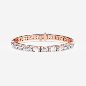 Bracelet tennis émeraude et diamant de laboratoire 25 carats (7 pouces) – Bijou de luxe étincelant pour femme - Product Image 1
