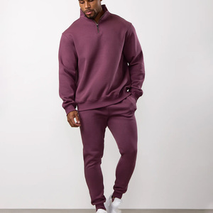 Wholesale Mens Workout Tracksuit Set Heavyweight Cotton Custom Gym Tracksuit Men OEM Supplier - Product Image 1