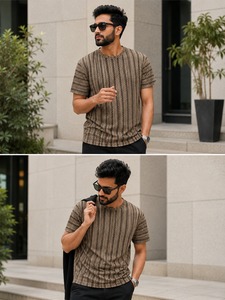 Camiseta de Cuello Polo a Rayas para Hombre, Diseño Superior, de Polialgodón, Manga Corta, Informal, con Logotipo Personalizado Disponible al Mejor Precio - Product Image 2