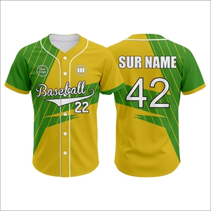 High Performance Custom Printed Baseball Jersey Summer Spring <b>Letter</b> Team Uniform Lightweight Breathable OEM Bulk Supplier - Product Image 1