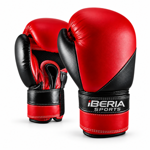 Gants de boxe personnalisés IBERIA pour l'entraînement, le sparring, le sac de frappe, avec fermeture à boucle et crochets, équipement de boxe OEM en gros - Product Image 1