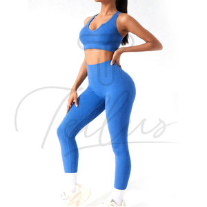 Prix de gros : Ensemble de 5 pièces de shorts et soutien-gorge de yoga à séchage rapide, grandes tailles, pour l'entraînement des femmes - Product Image 6
