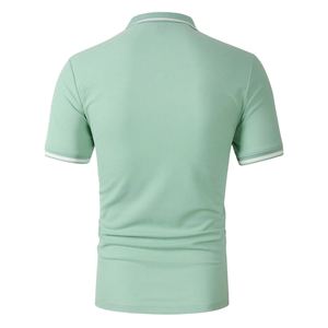 Camisa de Punto para Hombre, Manga Corta, Casual, para Golf y Tenis, con Bolsillo en el Pecho, Cuello en Contraste, Transpirable, Servicio OEM - Product Image 2