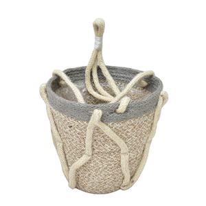 Pot de Jute écologique panier suspendu pas cher prix populaire naturel fait à la main au Bangladesh maison jardin décoration classique - Product Image 5