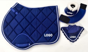 2020 Custom Quilting Dressage Saddle <b>Pad</b>/Fly Veil/Boots/Browband Matchy Set Polycotton Lining - Product Image 4