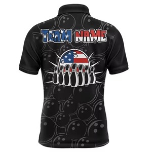 High Quality Custom Printed Knitted Sporty <b>Bowling</b> Shirts Polyester/Cotton Blend Breathable for Men & Women - Product Image 5