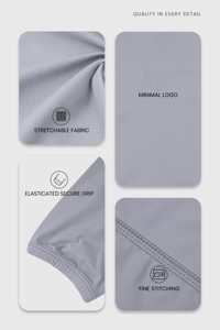 Manguitos de compresión deportivos de poliéster para hombre, color gris sólido, manga larga, UPF50+ - Product Image 3