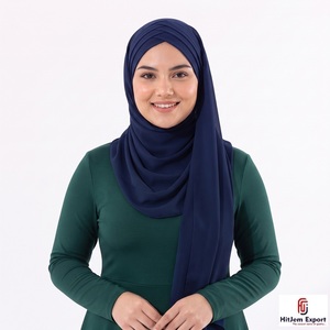 Custom Chiffon Hijab Scarf <b>Silk</b> Feel <b>Head</b> <b>Wrap</b> Shawl Private Label OEM ODM Textile Manufacturer Supplier Export India - Product Image 2